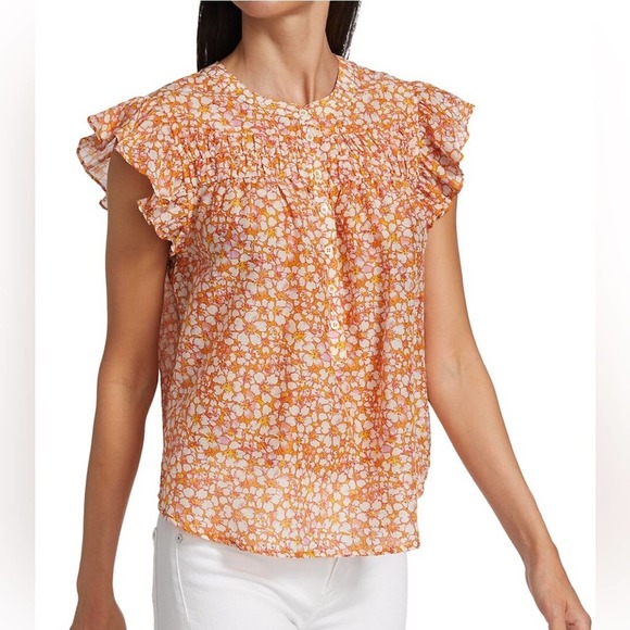 XIRENA Bria Flutter Sleeve Blouse - Picture 7 of 11